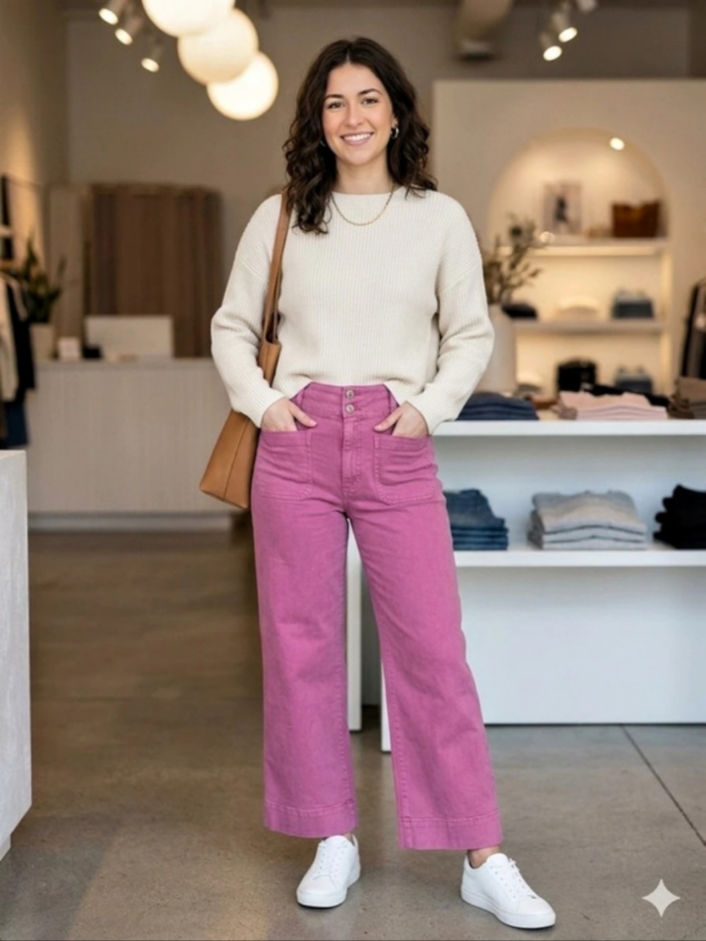 Lauren Conrad Wide Leg Pants in Pink Size 12